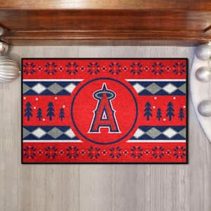 Los Angeles Angels Red Holiday Sweater 1.5 ft. x 2.5 ft. Starter Area Rug