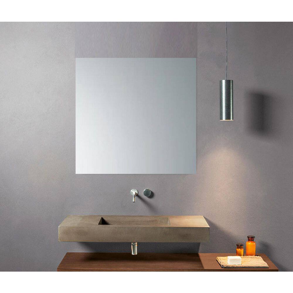 19" x 19" Frameless Rectangular Bathroom Vanity Mirror