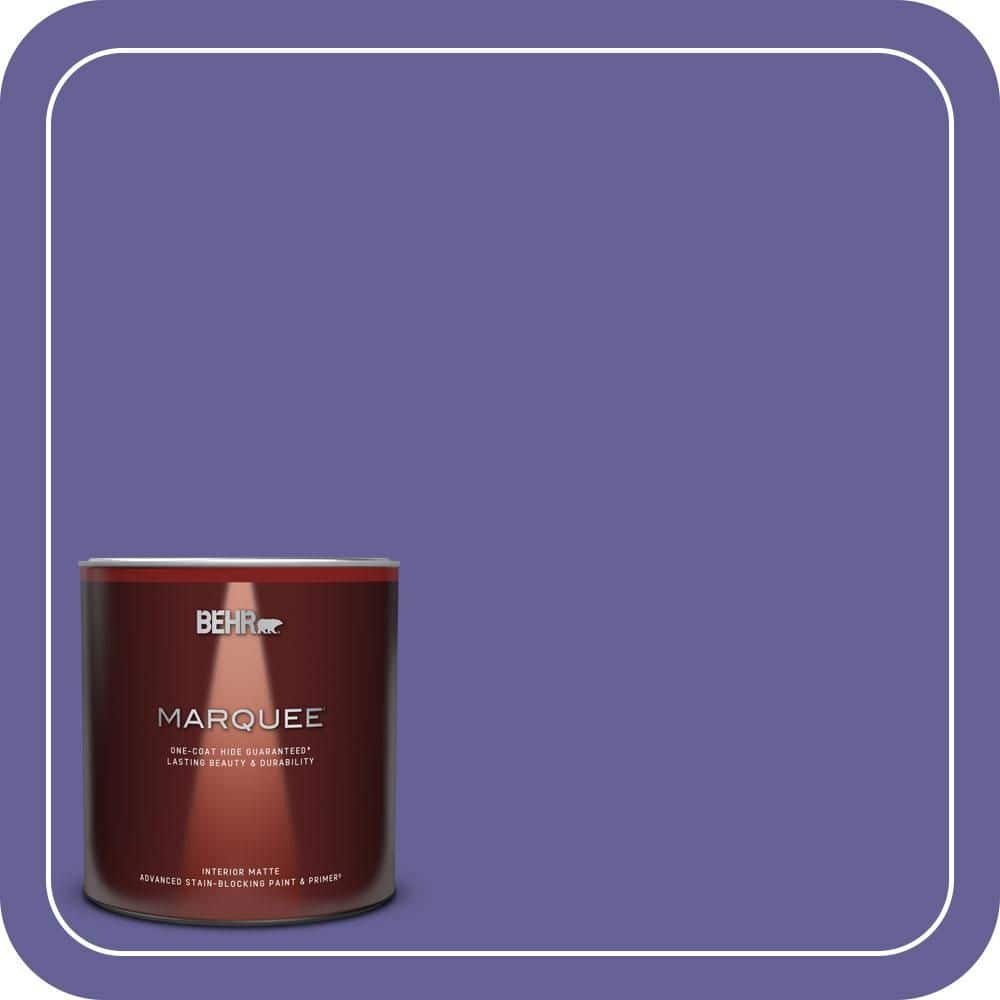 BEHR MARQUEE 1 Qt. #T15-13 Prime Purple Matte Interior Paint & Primer ...