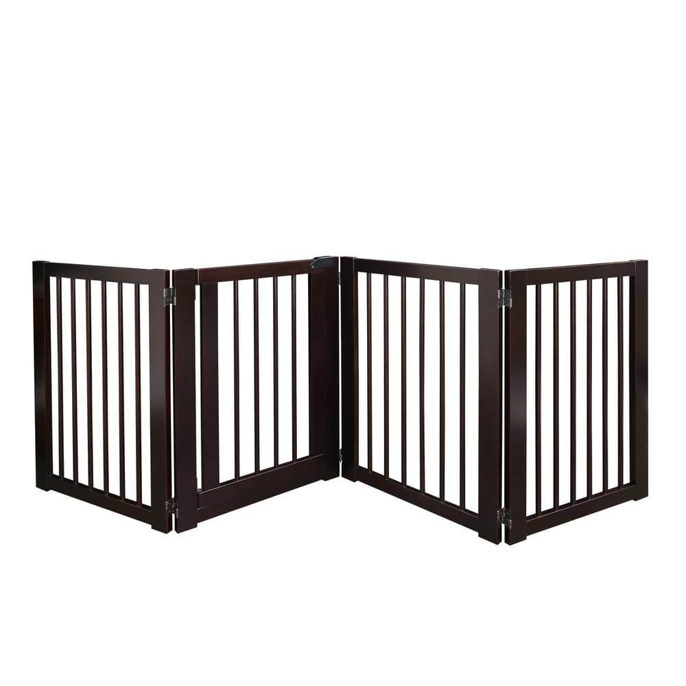 American Trails Espresso Freestanding Pet Gate with Door 600-54 - The ...