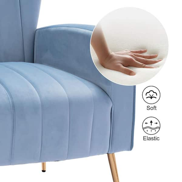 Light blue wingback discount chair