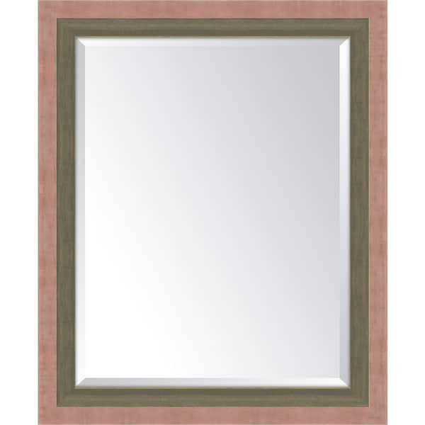 Melissa Van Hise Medium Rectangle Autumn Spice/Farmhouse Brown Beveled Glass Classic Mirror (28 in. H x 34 in. W)