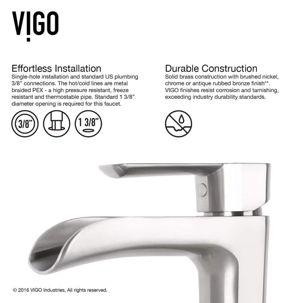 Sleek 10.5" Black Brass Vessel Sink Faucet with Nickel Finish