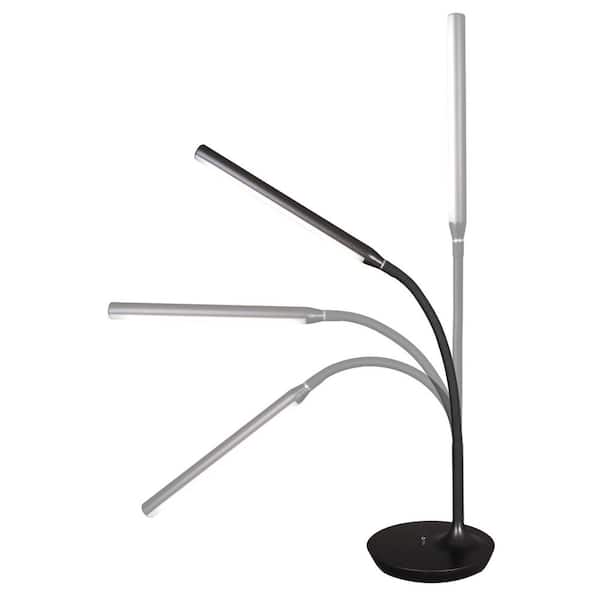 OttLite 12.5 in. LED Recharge Black Desk Lamp CS59G59-SHPR - The Home Depot