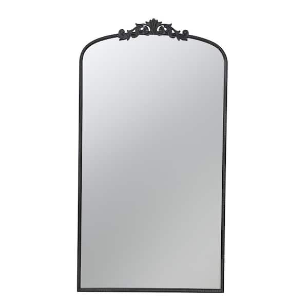 Miscool Anky 36 in. W x 66.2 in. H MDF Framed Black Wall Mounted Decorative Full Length Mirror