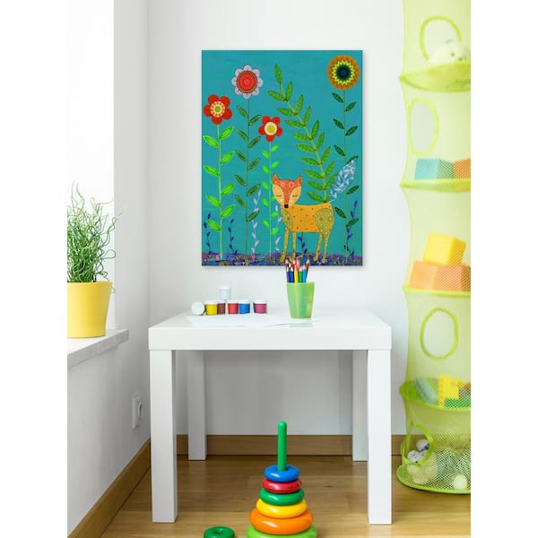 Unbranded 52 in. H x 40 in. W "Yellow Fox" by Sascalia Printed Canvas Wall Art