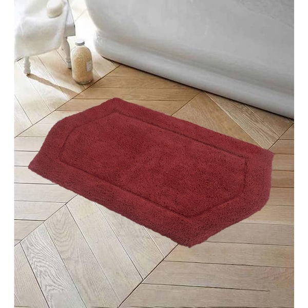 Home Weavers Inc Waterford Collection 20 in. x 20 in. Pink Cotton Contour Bath Rug