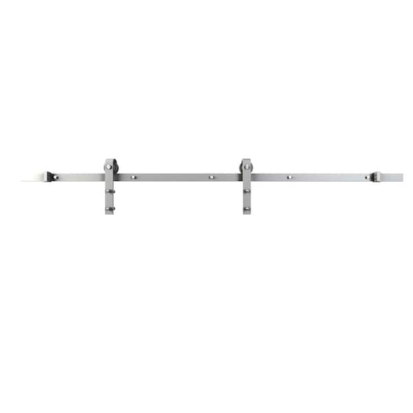 Colonial Elegance 78 in. Brushed White Barn Door Roller System