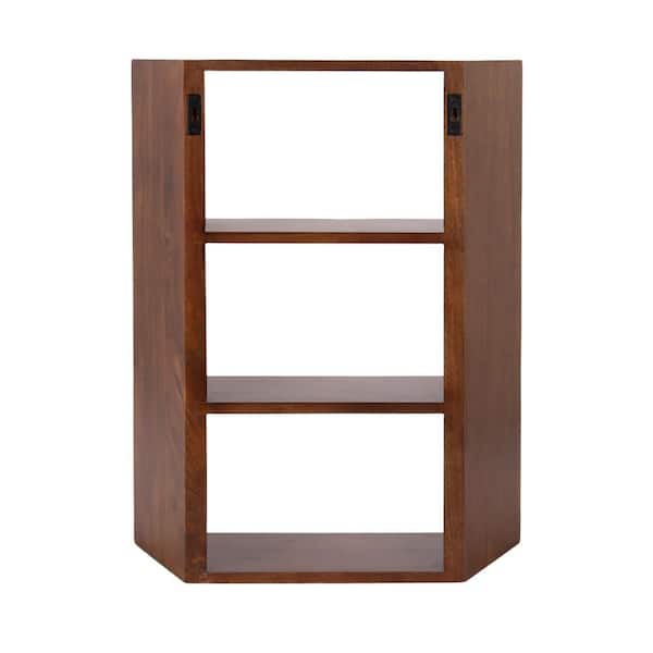Kate and Laurel Akita 20 in. W x 6 in. D Walnut Brown Wood