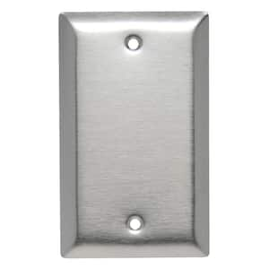 Pass & Seymour 302/304 S/S 1 Gang Box Mount Blank Wall Plate, Stainless Steel (1-Pack)