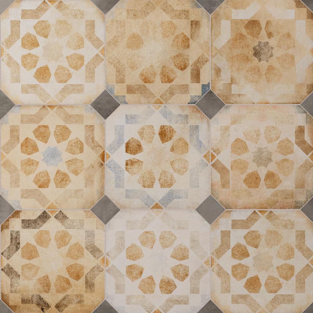 Laverton Octagon Deco Multicolor with Taco Grafito 8 in. x 8 in. Porcelain Floor and Wall Tile (11.25 sq. ft./Case) price history on PriceWatchPro