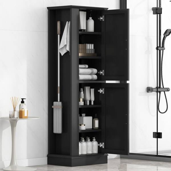 thumbnail image 2 of ABCOOL Behind Door Storage Organizer Rack, 6 Tier Adjustable Hanging Baskets Free Standing Thin Metal Space Savers Room Storage Organizers, Back Of Door Heavy Duty Storage 2 of 12