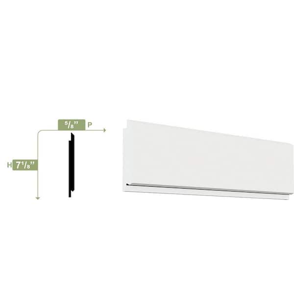 7-1/8 in. x 5/8 in. x 96 in. Shiplap/Nickel Gap Planking Moulding, PVC