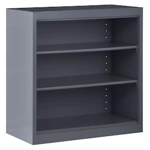 Welded 36 in. Tall Charcoal Metal Standard Bookcase