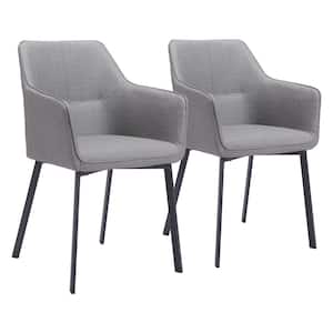 Adage Gray 100% Polyester Dining Chair Set - (Set of 2)