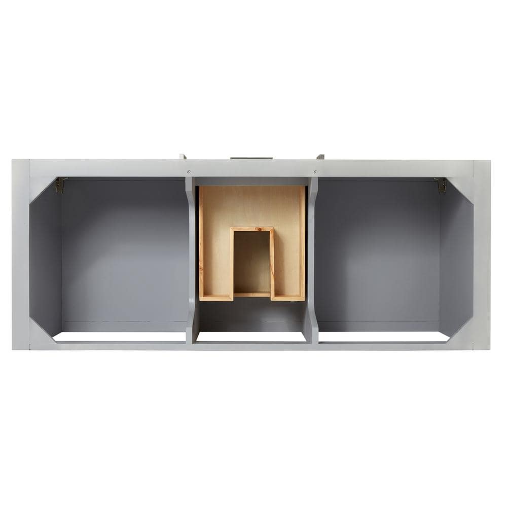 Bayhill 54'' Gray Wood Single Vanity with Quartz Top