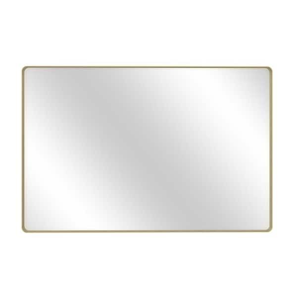 CASAINC 60 in. W x 40 in. H Rectangular Framed Wall-Mounted Bathroom Vanity Mirror in Tempered Glass