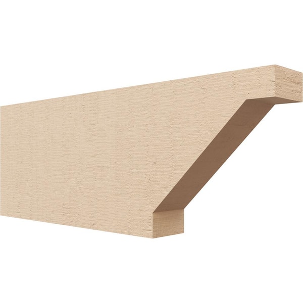 Ekena Millwork 2-in. x 6-in. x 16-in. Burlington Woodgrain, Primed Tan Timberthane Polyurethane Rafter Tail Brace