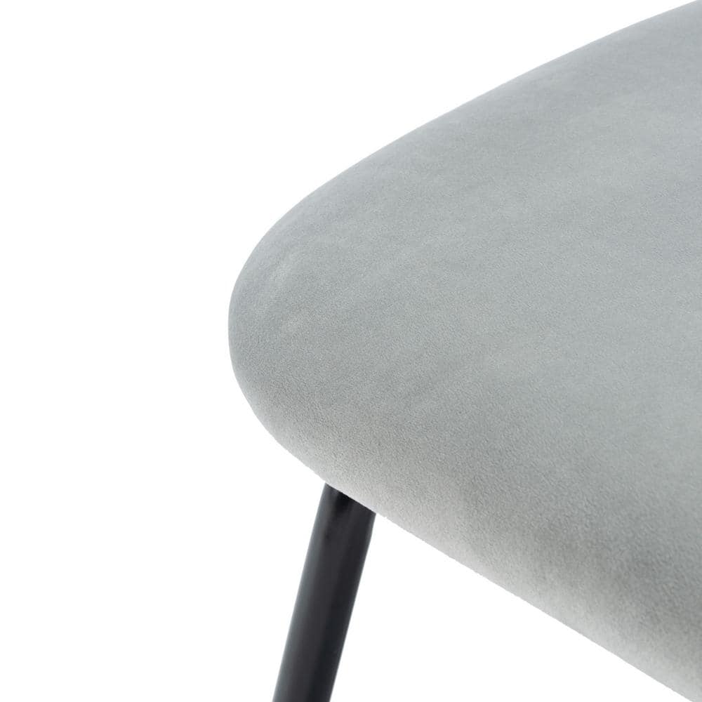 Modern Velvet Parsons Side Chair with Metal Hairpin Legs - Black