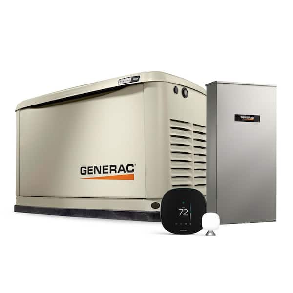 Guardian 18000/17000-Watt Whole House Generator with Wi-Fi, 200-Amp Transfer Switch and Smart Thermostat