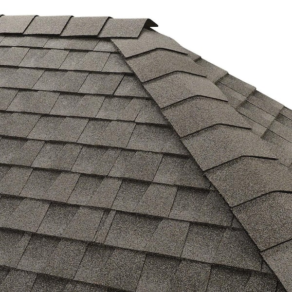 GAF Timbertex Oyster Gray Double-Layer Hip and Ridge Cap Roofing Shingles (20 lin. ft. per Bundle) (30-Pieces)