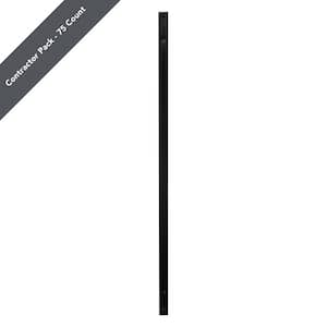 29-1/2 in. x 1 in. Black Aluminum Traditional Baluster (75-Pack)