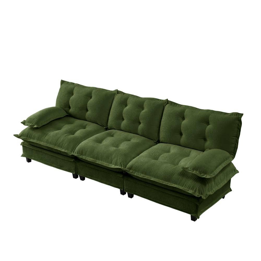 Home Decorators Collection 107 in. Armless 3-piece Chenille Modular Sectional Sofa with Deep Seat and Lattice Cushion price history on PriceWatchPro