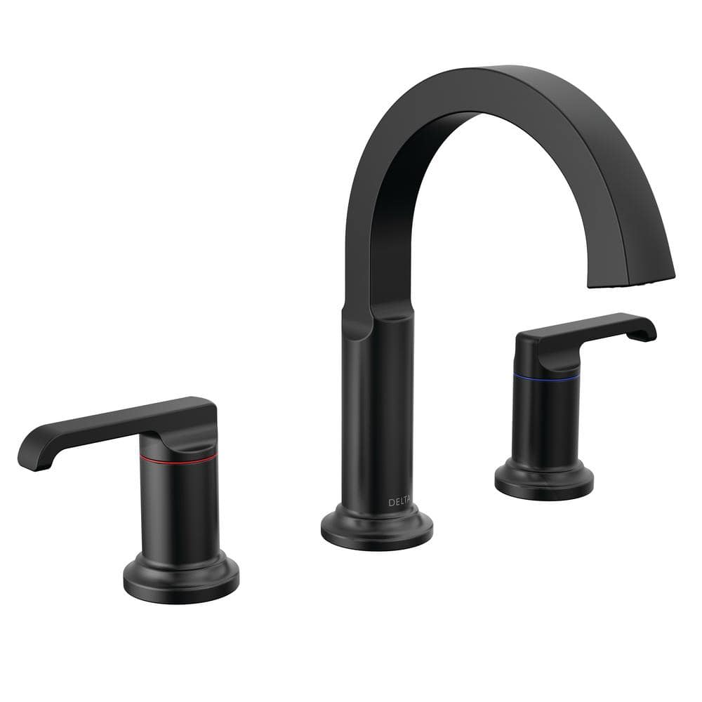 Delta Tetra 8 in. Widespread DoubleHandle Bathroom Faucet in Matte