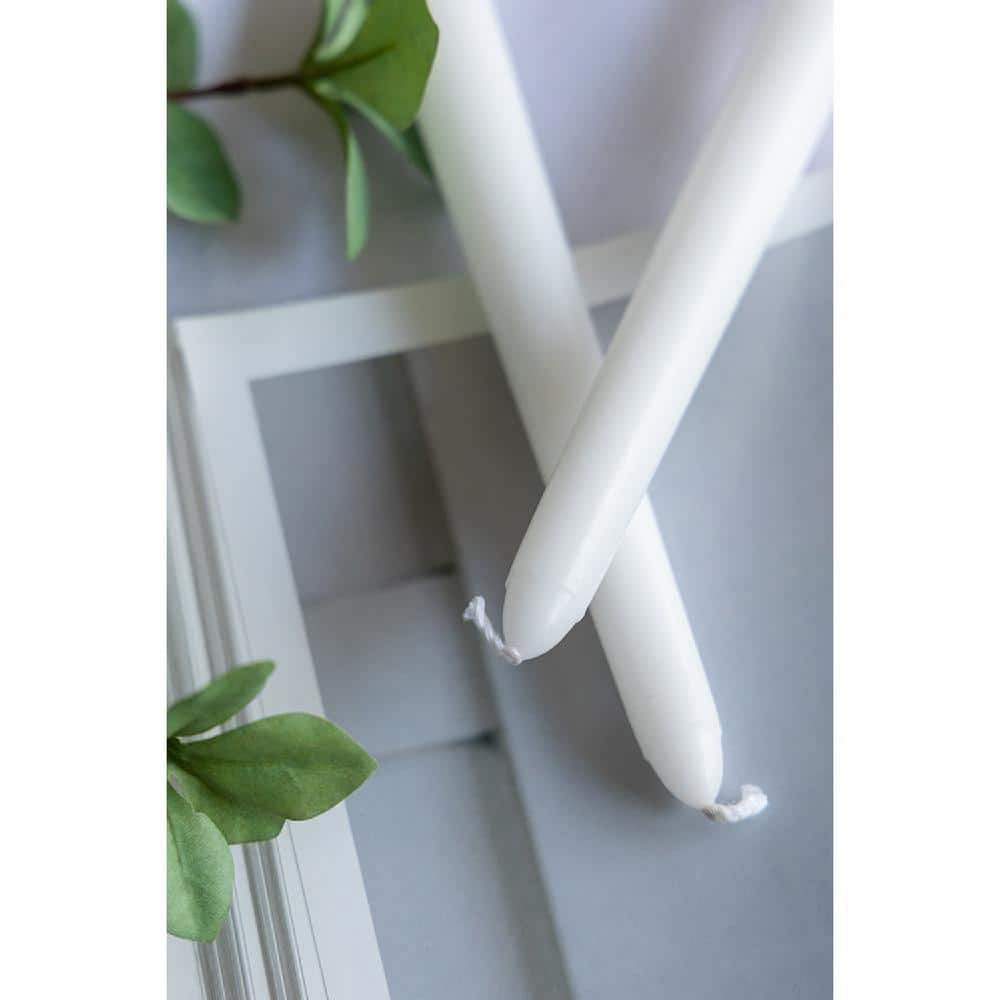 White 9.8" Soy Wax Scented Taper Candles - Set of 30