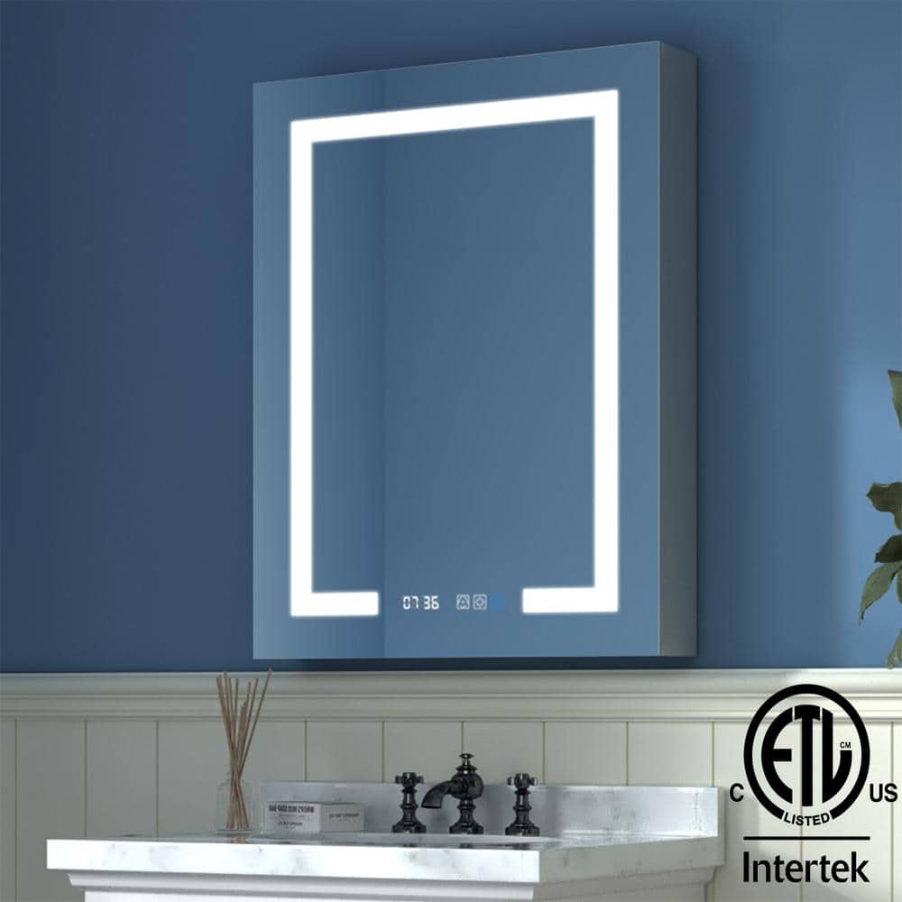 24 in. W x 32 in. H Surface/Recessed Rectangular LED Dimmable Lighted Medic