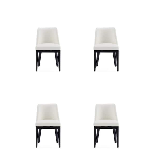 Gansevoort Modern Cream Faux Leather Upholstered Dining Chair (Set of 4)
