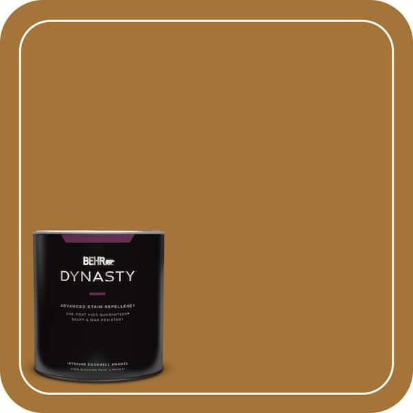 BEHR DYNASTY 1 qt. #310D-7 Mayan Gold Eggshell Enamel Interior Stain-Blocking Paint and Primer