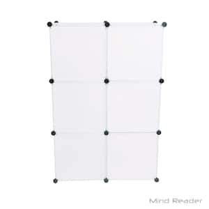 44.49 in. H x 30.12 in. W x 14.76 in. D White Plastic 4-Cube Organizer