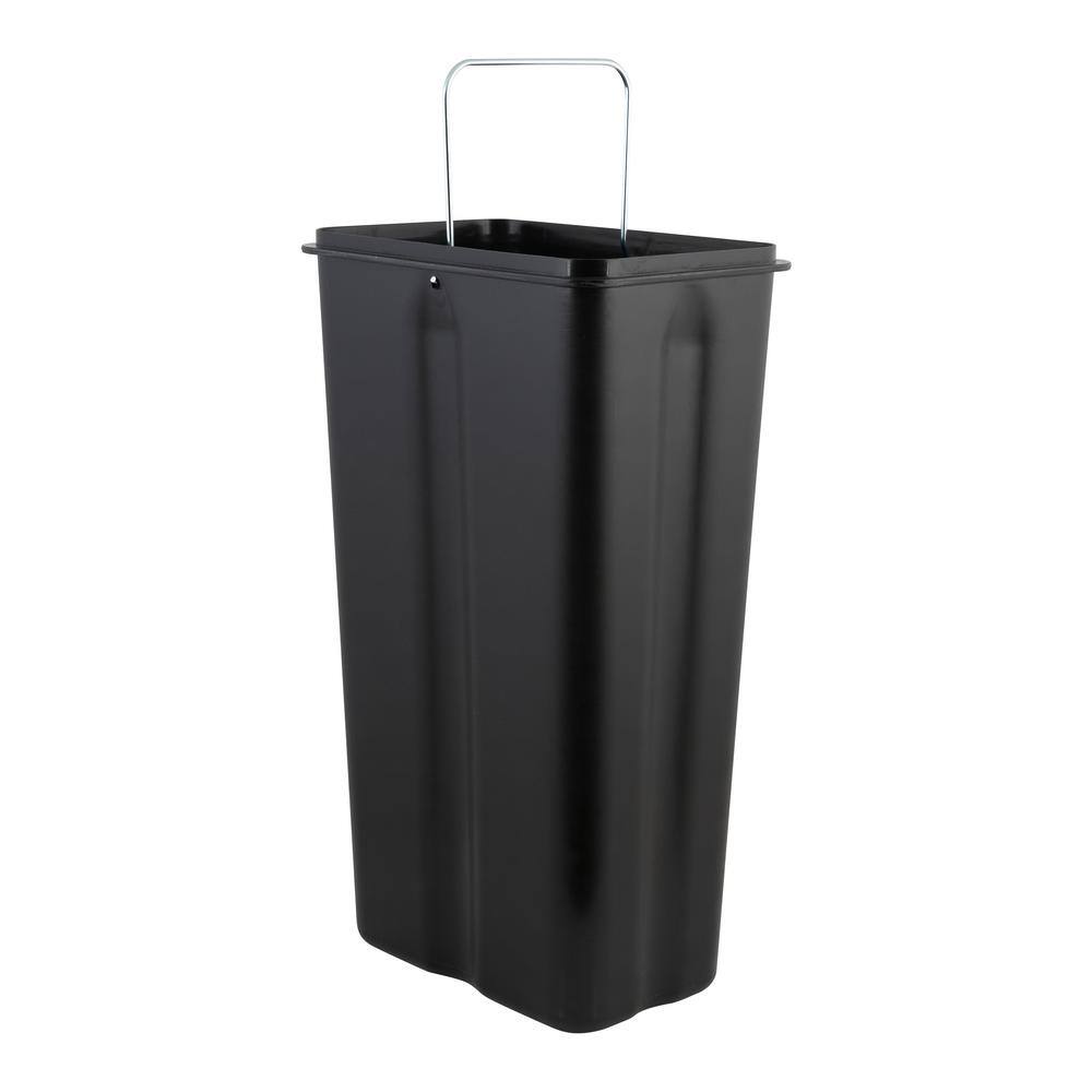 Silver Stainless Steel Dual Compartment Pedal Kitchen Recycling Bin