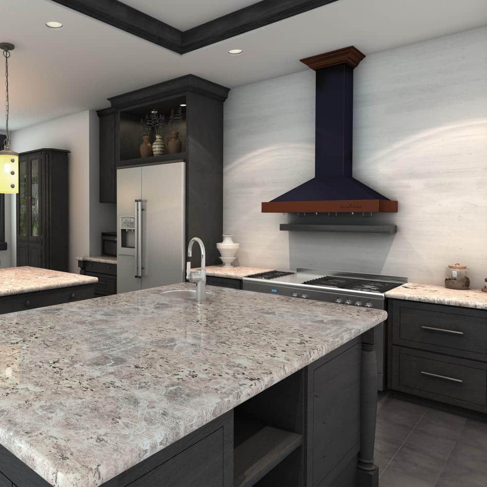 30" Oil-Rubbed Bronze and Copper Wall Mount Range Hood