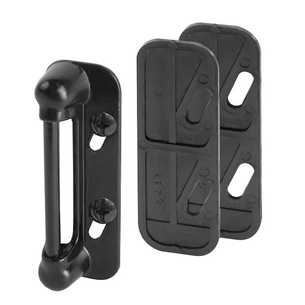Prime-Line Aluminum Painted Black, spring-loaded Screen Door Strike Plate