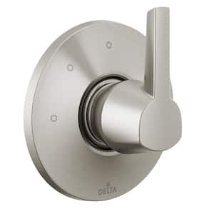 Galeon 1-Handle Wall-Mount 3-Setting Diverter Trim Kit in Lumicoat Stainless (Valve Not Included)
