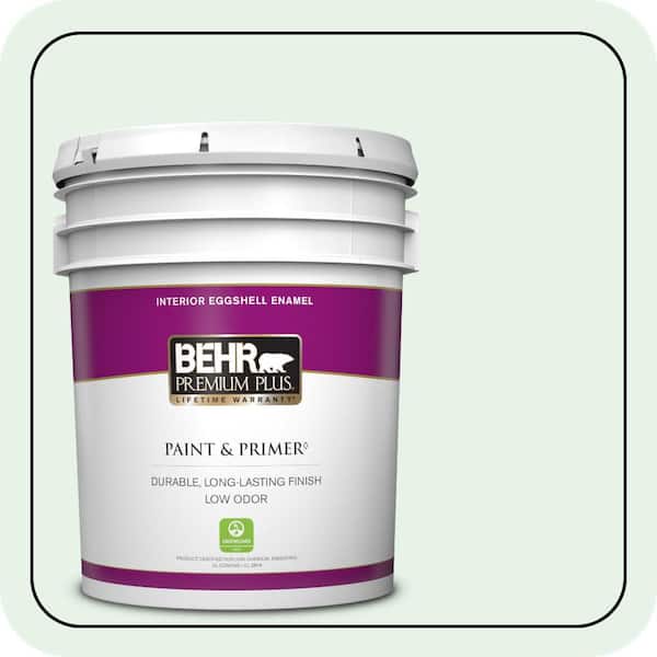 BEHR PREMIUM PLUS 5 gal. #PPL-25 Sign of Spring Eggshell Enamel Low Odor Interior Paint & Primer