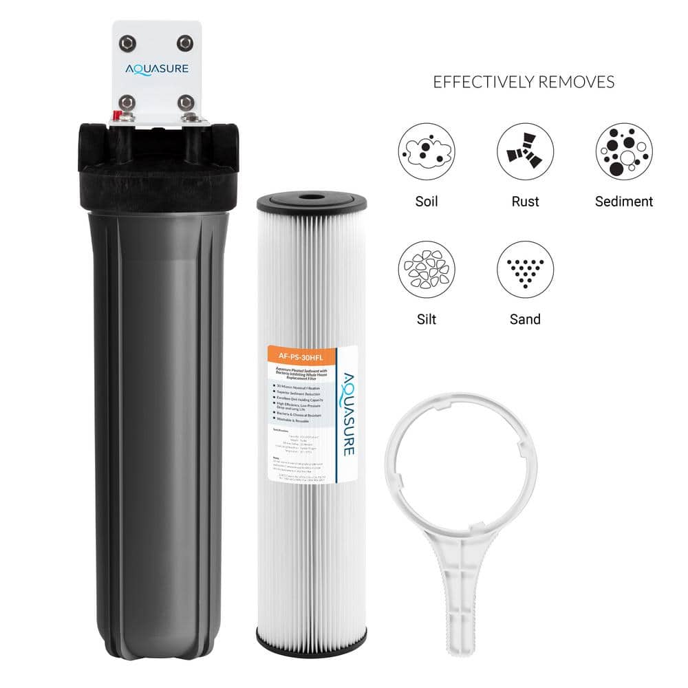 Aquasure Fortitude V2 Large Black Pleated Sediment Water Filter