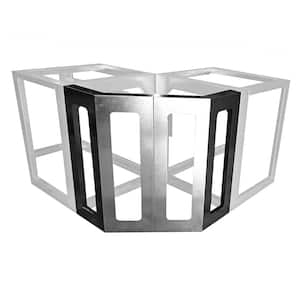45° Corner Kit Outdoor Kitchen Framing Island Module in Galvanized Steel
