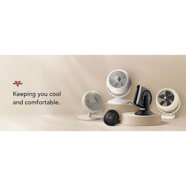 Vornado VORA8 8.34 in. 10 fan speeds Floor Fan in Alabaster with