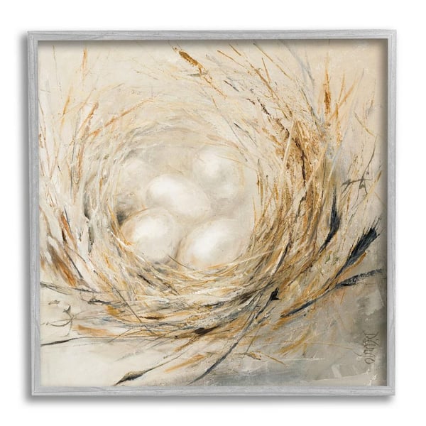 Abstract Baby Bird Egg Nest Countryside Animals by Third and Wall Framed Animal Art Print 17 in. x 17 in.