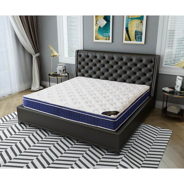 Silverpark Luxury Royal 10 in. Medium Hybrid Mattress High Density Foam Euro Top Queen Size Mattress, Bed-in-a-Box