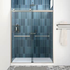 Maggiore 60 in. W x 74 in. H Sliding Shower Door, CrystalTech Treated 5/16 in. Tempered Clear Glass, Chrome Hardware