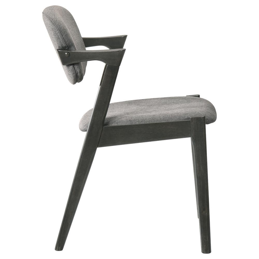 Gray Faux Marble Top 5-Piece Dining Set with Padded Chairs