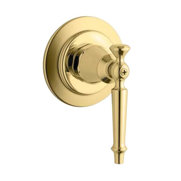 KOHLER Antique 1-Handle Transfer Valve Trim Kit in Vibrant Polished Brass (Valve Not Included)