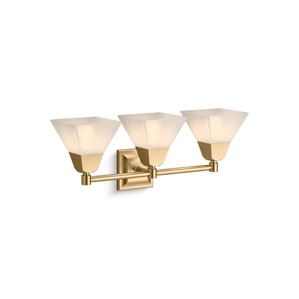 KOHLER Memoirs 4-Light Moderne Brushed Gold Sconce