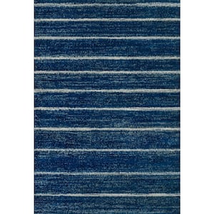 Williamsburg Minimalist Stripe Navy/Cream 8 ft. x 10 ft. Area Rug