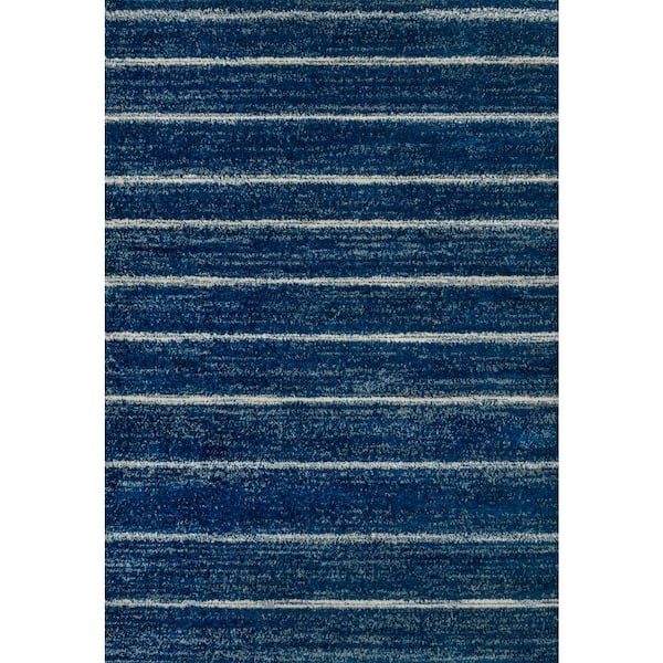 Williamsburg Minimalist Stripe Navy/Cream 8 ft. x 10 ft. Area Rug