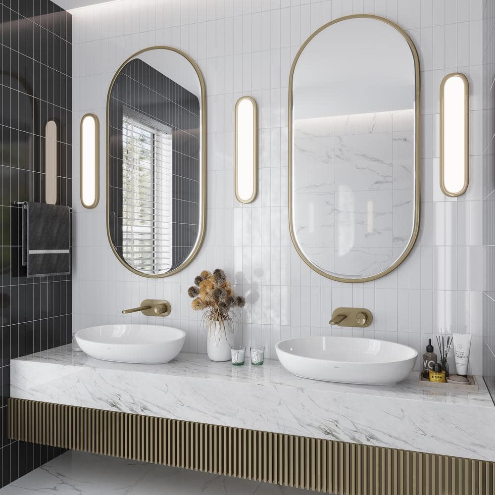 Glossy White Ceramic Subway Wall Tile 1.97'' x 7.87''
